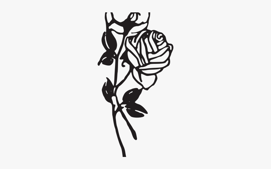 Black And White Rose Clipart, Transparent Clipart
