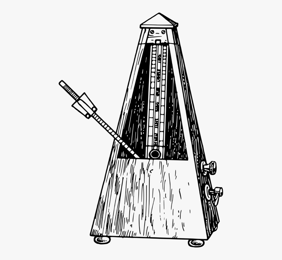 Metronome Drawing, Transparent Clipart