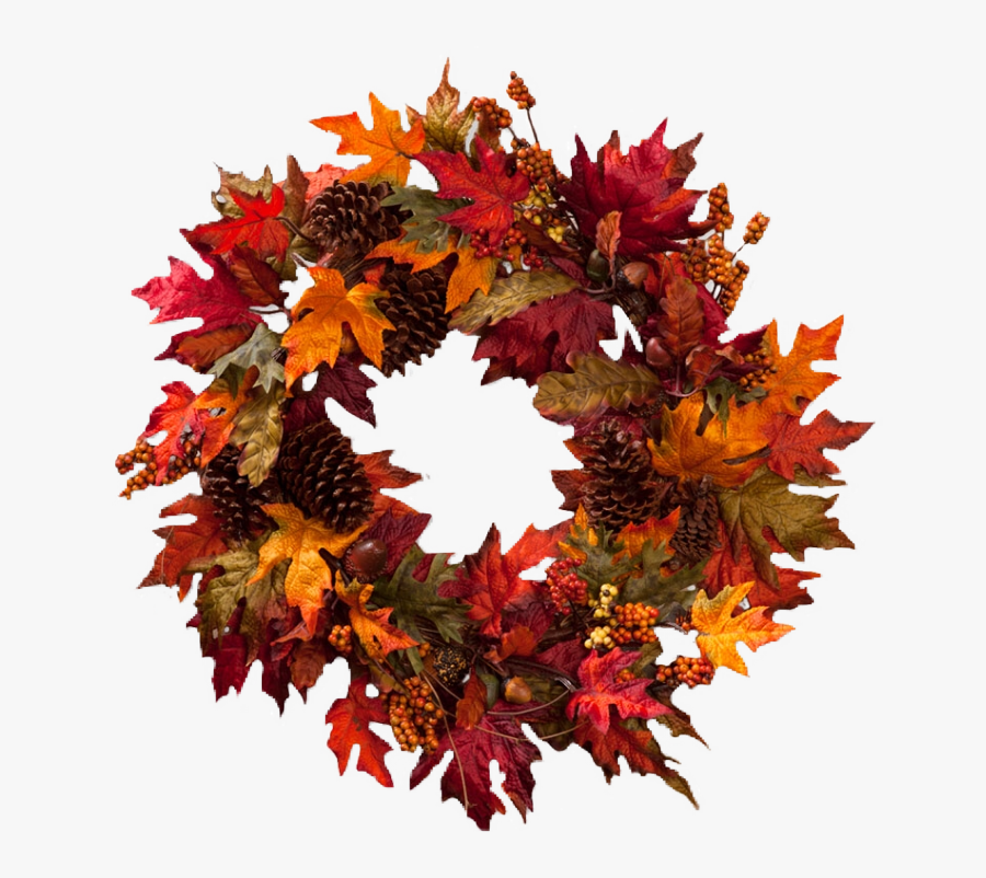 #fall #autum #wreath #fallwreath #autumwreath Heres - Fall Leaf Wreath Png, Transparent Clipart