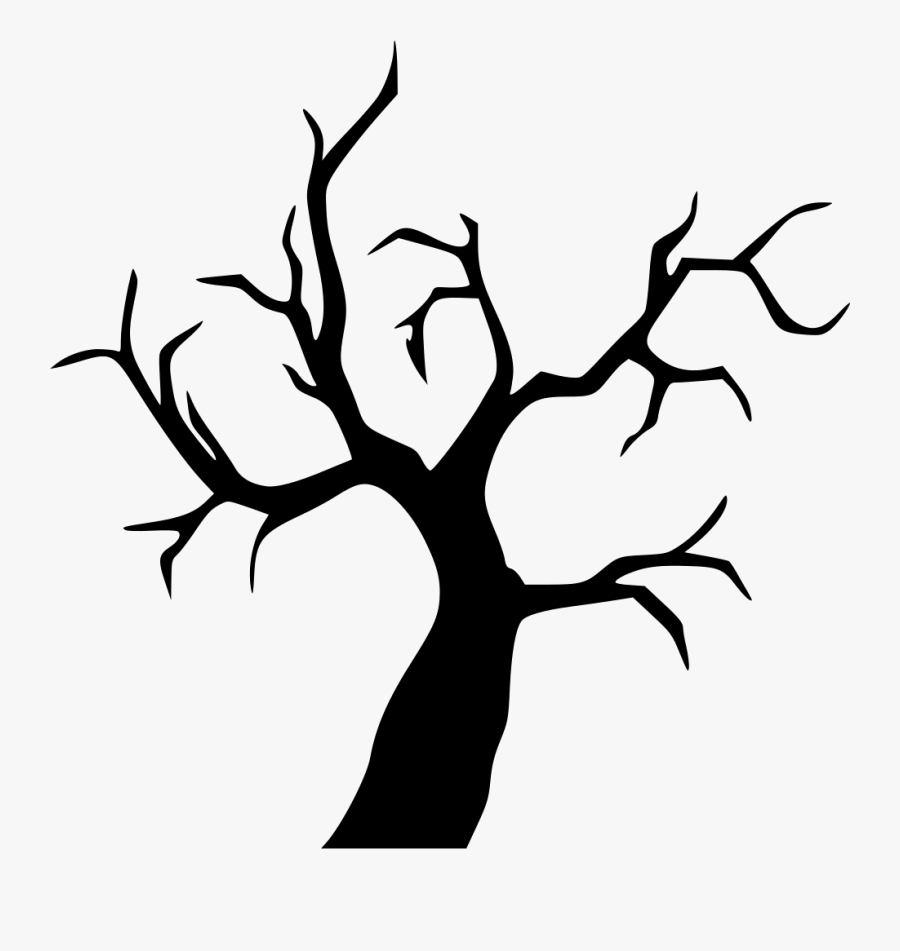 Silueta De Arbol De Terror Clipart , Png Download - Spooky Tree Silhouette, Transparent Clipart
