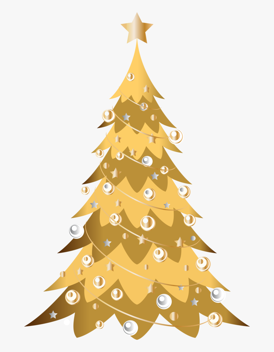 Arbol Navideo Dorado Png Christmas Tree - Arbol Navideños Png, Transparent Clipart