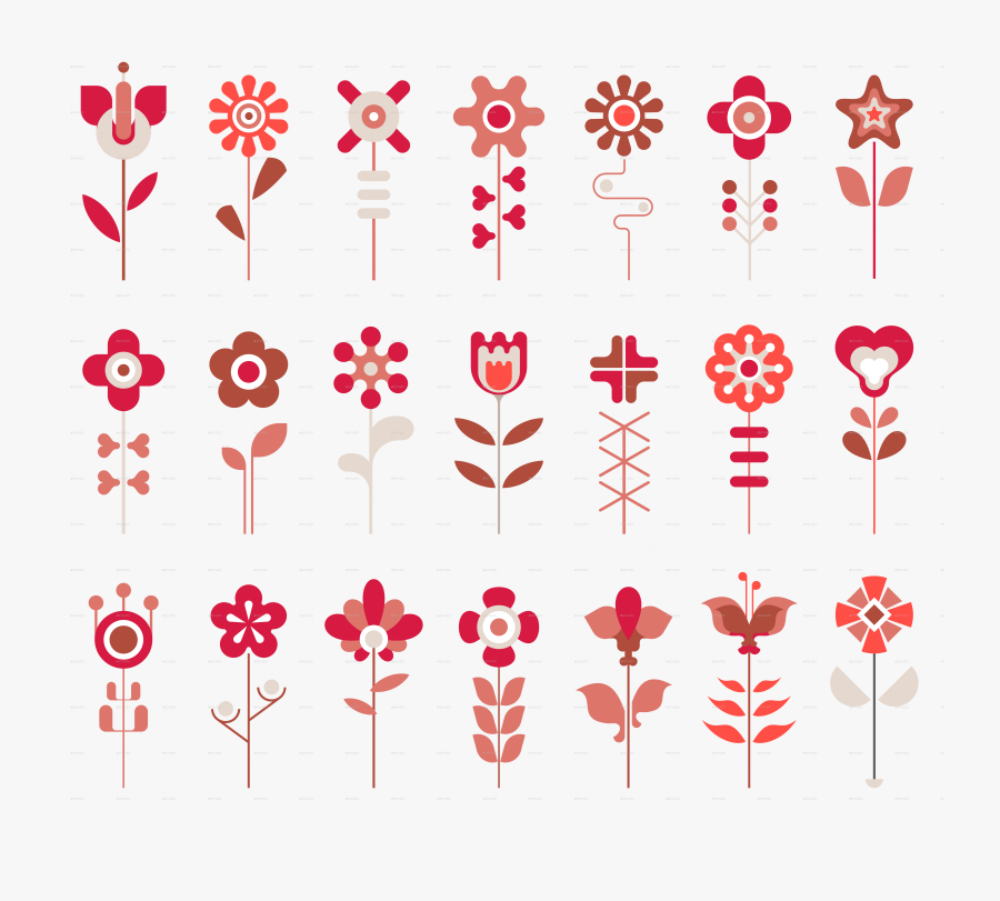 Flower Collection Bw Vector Graphics - Vector Graphics, Transparent Clipart