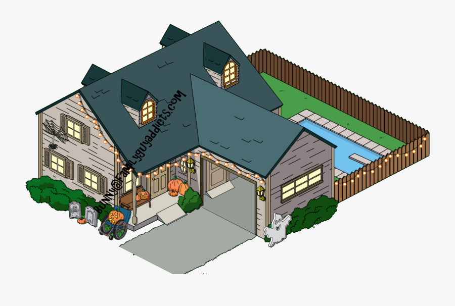 Swanson House Halloween Decorations - Family Guy Joe Swanson House, Transparent Clipart