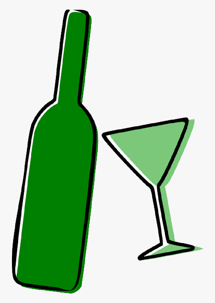 Alcohol Bottle Drinks Drunk Glass - Alcohol Clipart, Transparent Clipart