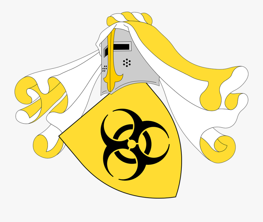 Shield, Mantle, Biohazard, Pestilence - Biohazard Symbol, Transparent Clipart