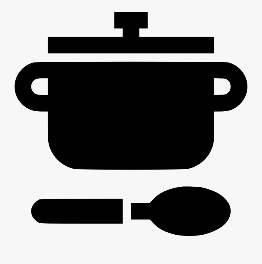 Stew Pot And Spoon - Scalable Vector Graphics, Transparent Clipart