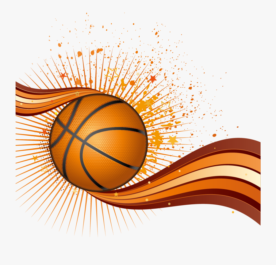 Euclidean And Watercolor - Basketball Design, Transparent Clipart