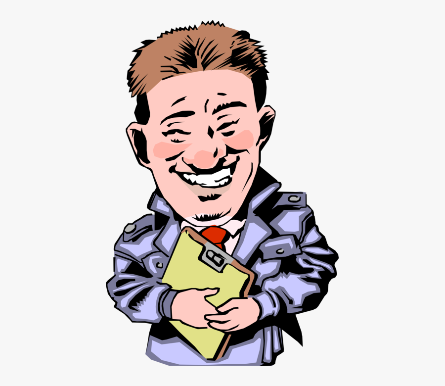 Vector Illustration Of Typical Used Car Salesman With - Car Salesman Clipart, Transparent Clipart
