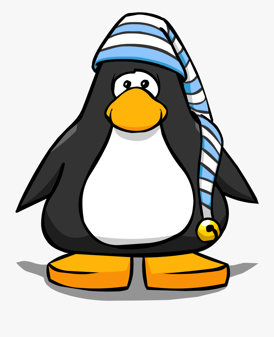 Stocking Cap Playercard - Penguin With Santa Hat, Transparent Clipart
