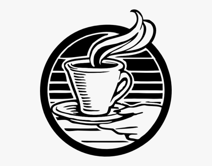 Kipper - Clipart - Black And White Coffee Logo, Transparent Clipart