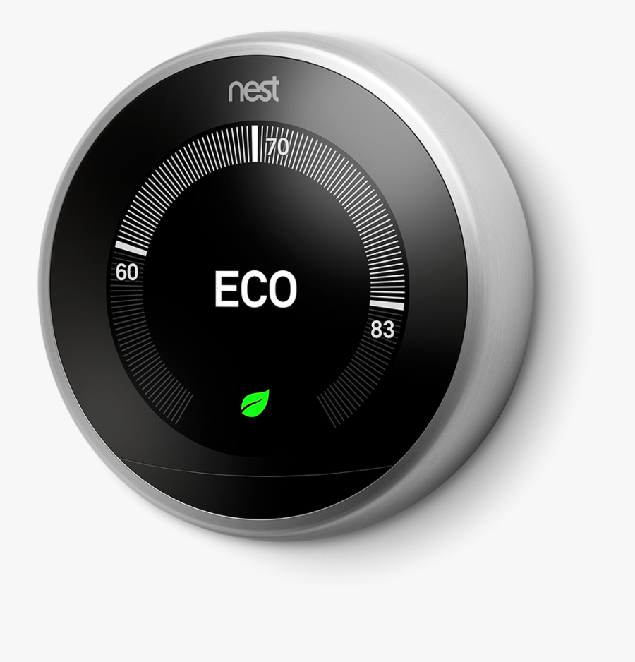Google Nest Learning Thermostat - Nest Thermostaat Koper, Transparent Clipart