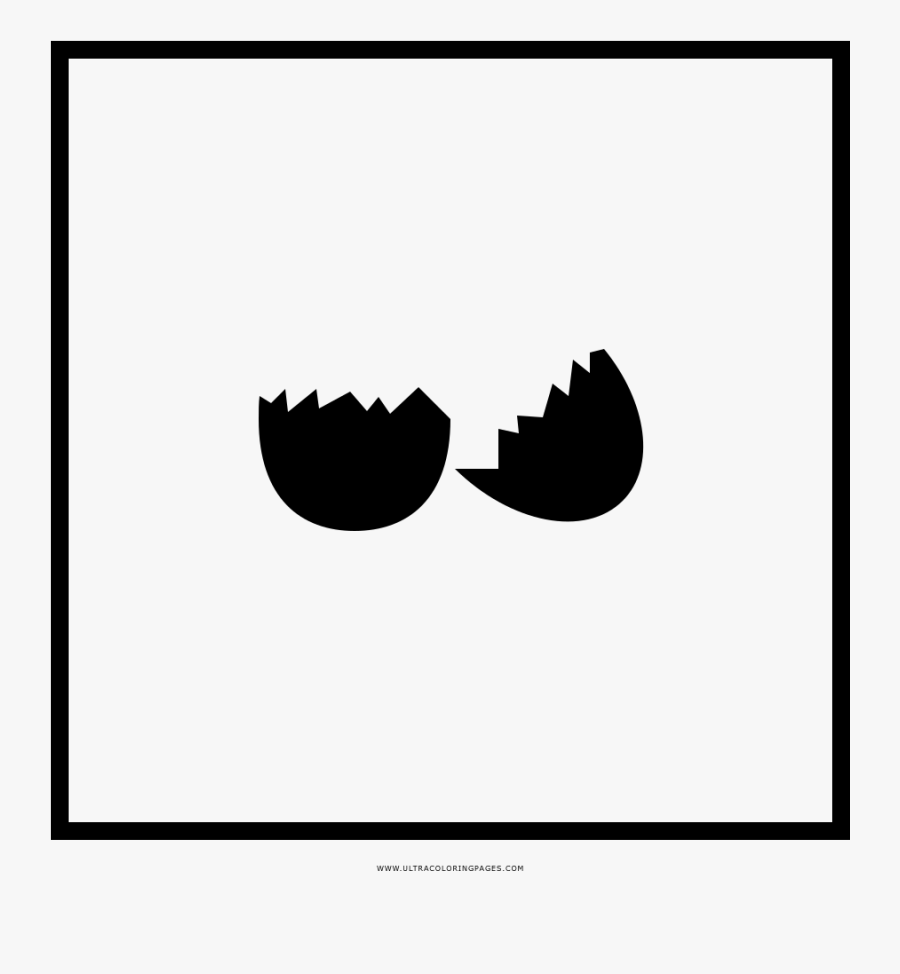 Cracked Egg Coloring Page, Transparent Clipart