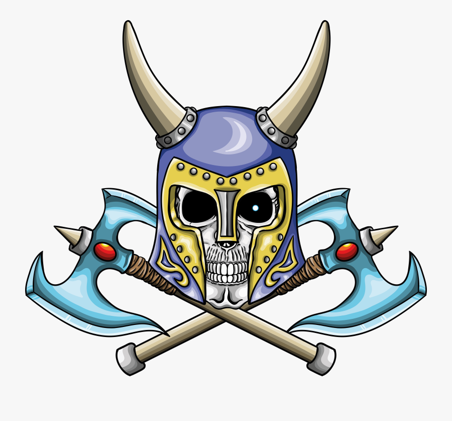 Illustration Of Warrior Undead Skull With Fantastic, Transparent Clipart
