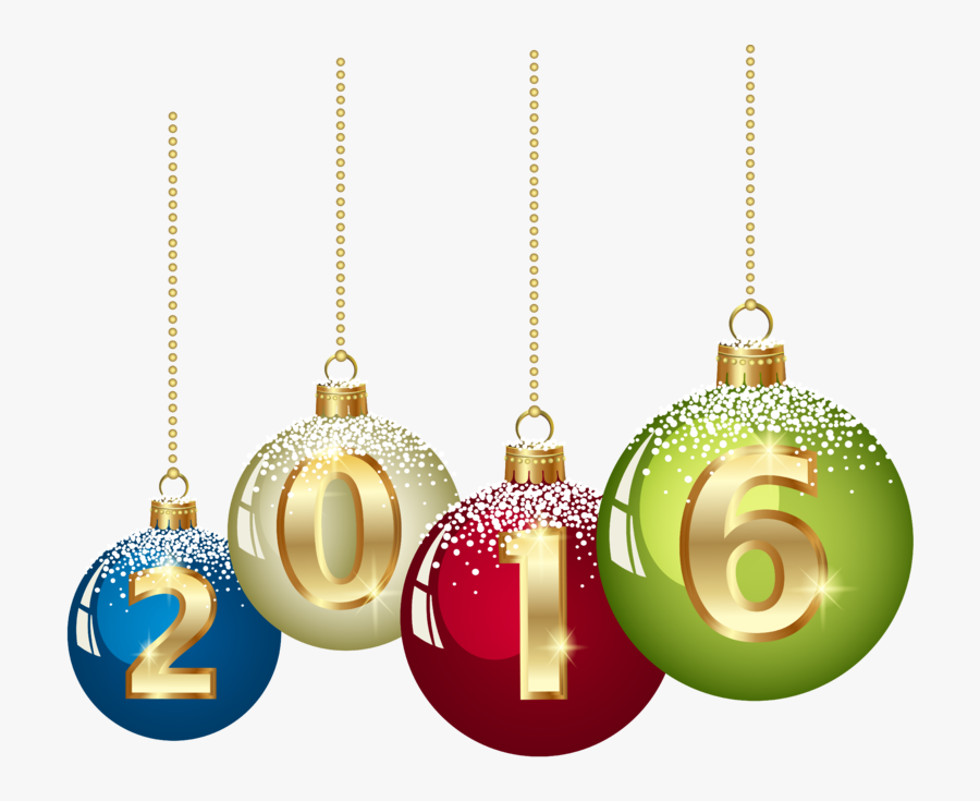 2016 Christmas Balls Png, Transparent Clipart