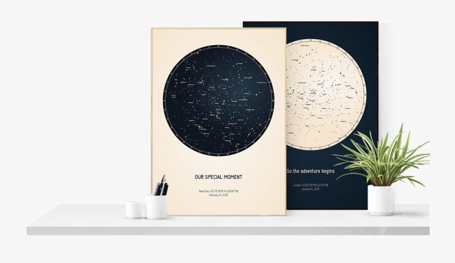 Transparent Clipart Bomen - Personalized Star Map Free, Transparent Clipart