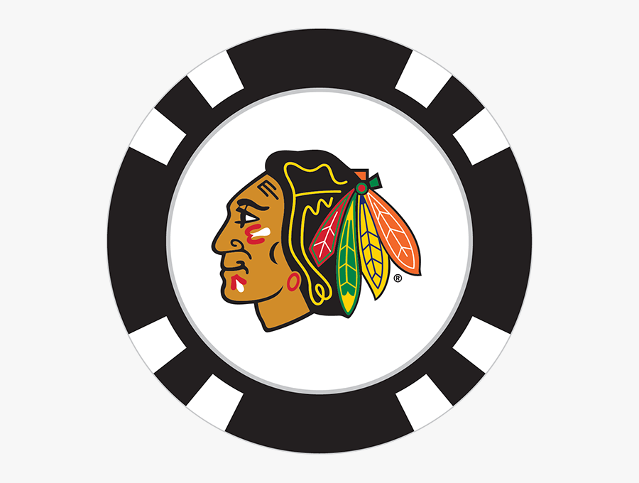 Chicago Blackhawks Poker Chip Ball Marker - Transparent Cleveland Indians Logo, Transparent Clipart