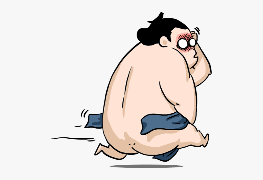 Ringo The Sumo Wrestler Stickers Messages Sticker-2 - Sumo Wrestler Cartoon Art, Transparent Clipart