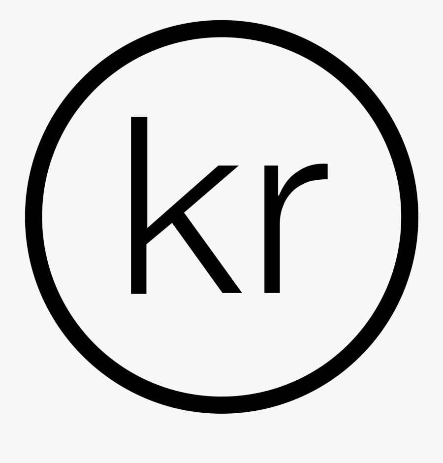 Swedish Krona Icon - Circle, Transparent Clipart