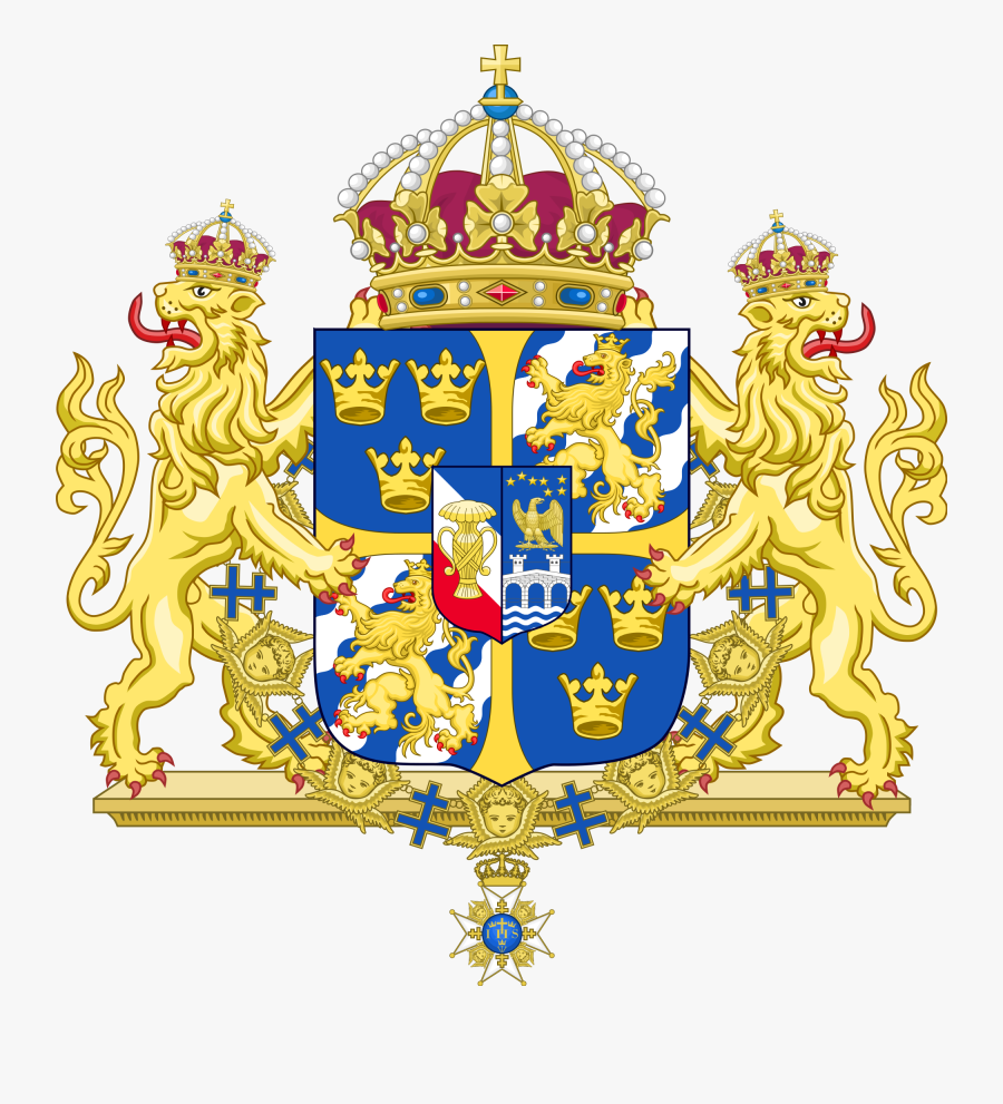 The Lion Of North - Sweden Coat Of Arms, Transparent Clipart