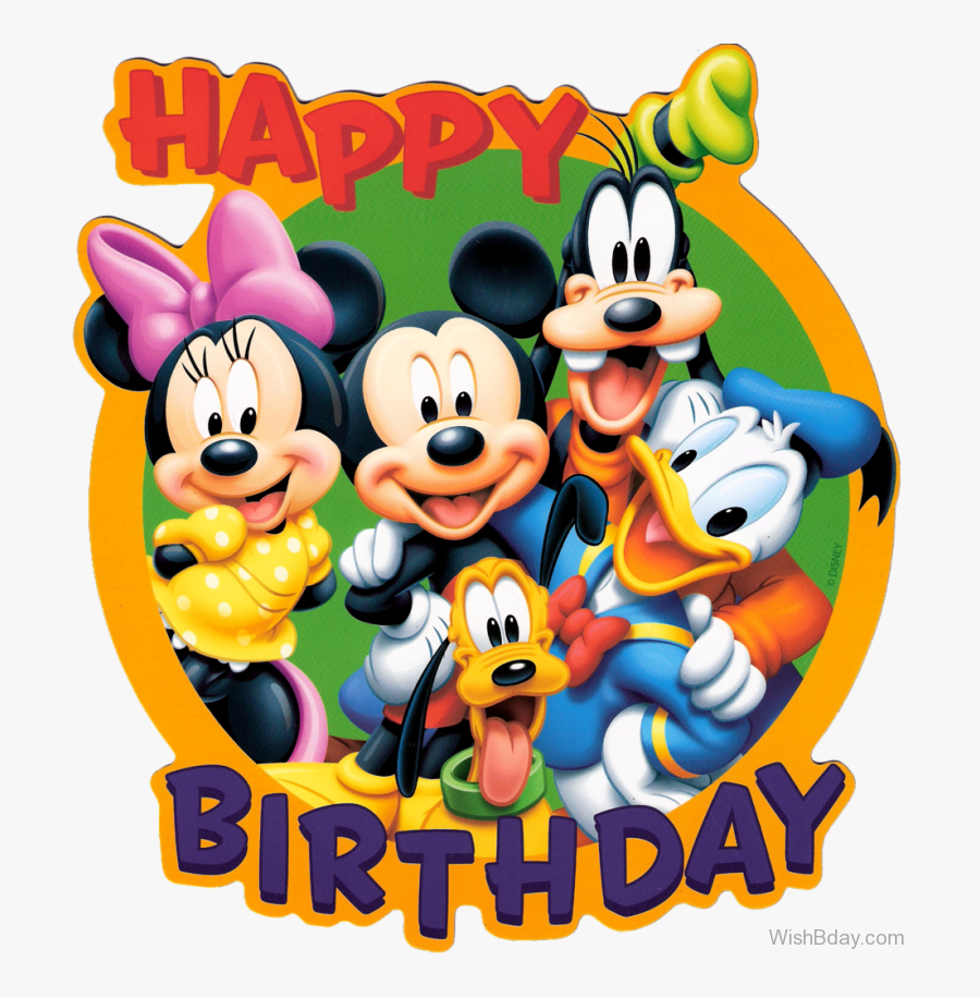 Happy Birthday Cartoon Images - Disney Character Happy Birthday, Transparent Clipart