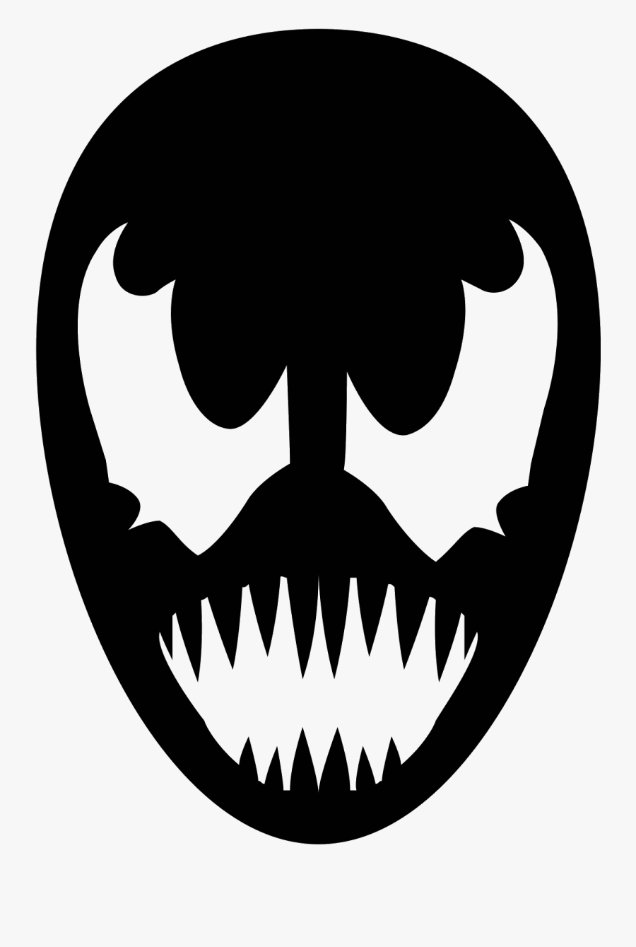 Transparent Smiling Skull Png - Transparent Venom Logo, Transparent Clipart