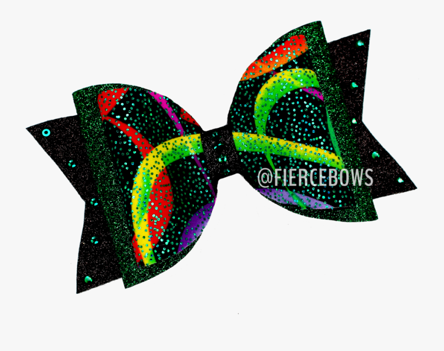 Symmetry Clipart Lime Green Bow - Illustration, Transparent Clipart