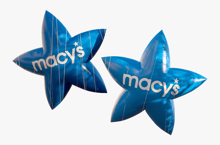 Blue Macys Stars, Transparent Clipart