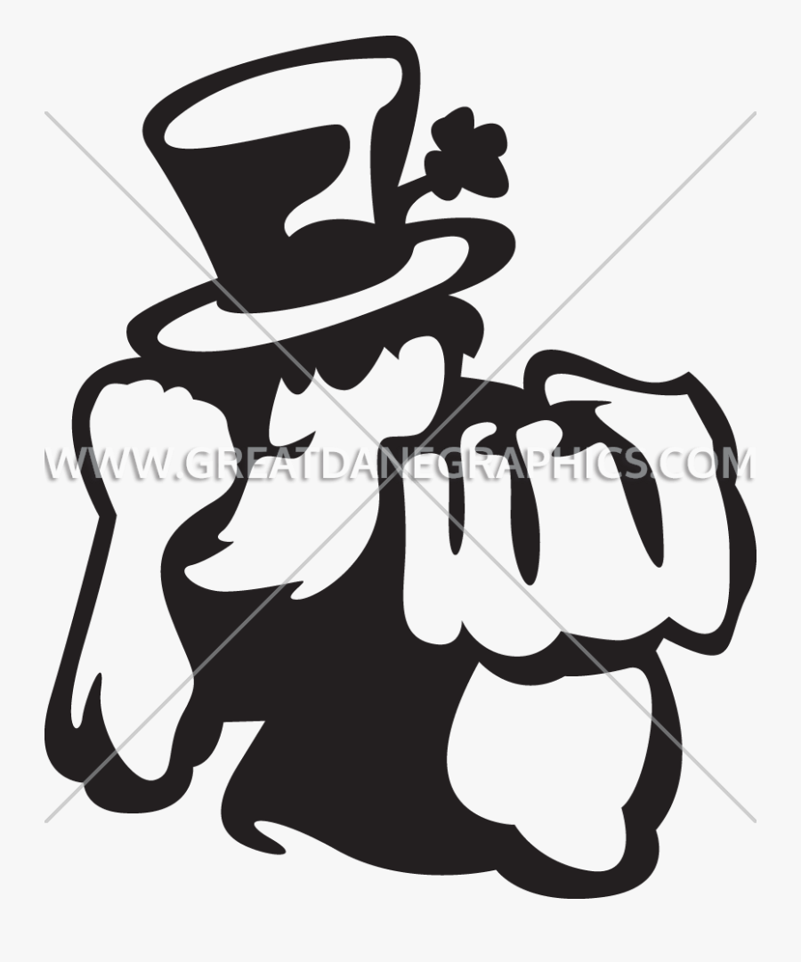 Irish Man Production Ready - Irish Man Fighting Logo, Transparent Clipart