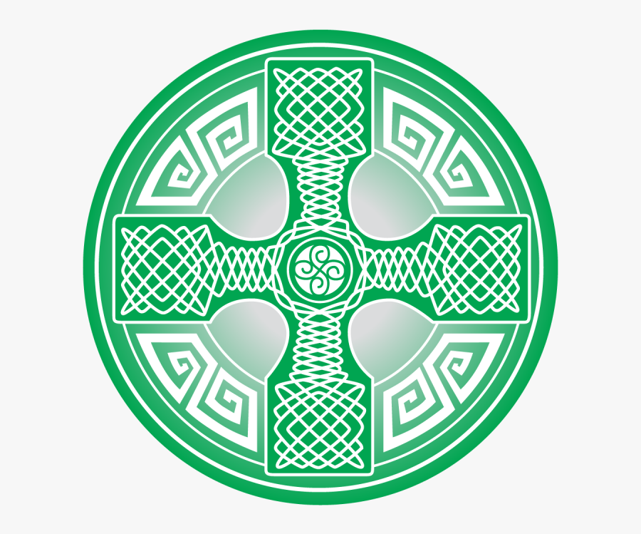 Transparent Green Cross Png - Celtic Cross Black And White Image Png, Transparent Clipart