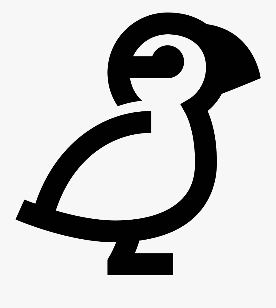 Clip Art Transparent Puffin Bird Icon Free - Icon Puffin Black Transparent, Transparent Clipart