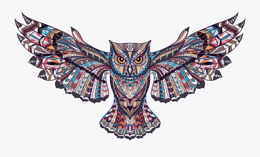 Tattoo Picture Owl Wall Sticker Illustration Decal - Owl Temporary Tattoos, Transparent Clipart