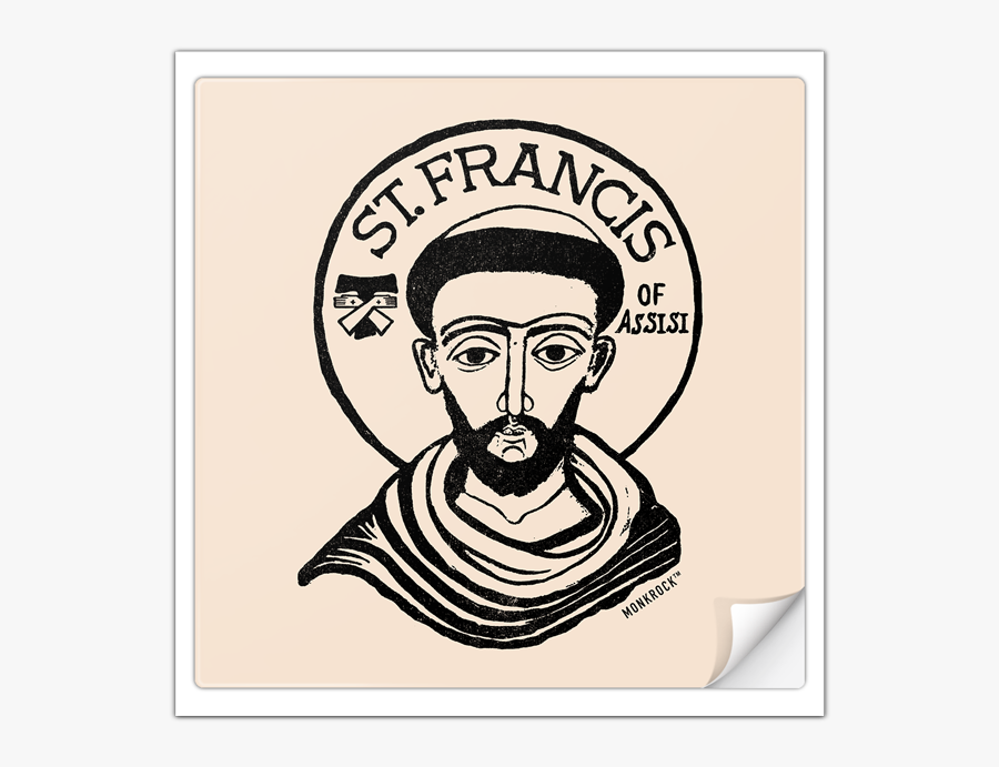 St Francis Of Assisi Tertiary Sticker"
 Class= - Symbol Francis Of Assisi, Transparent Clipart