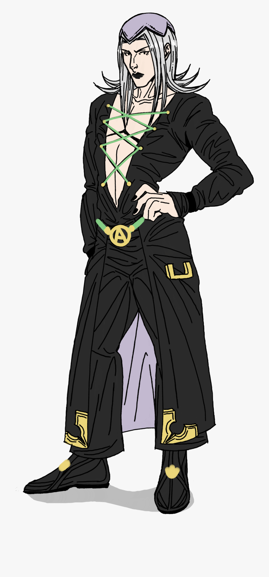 S Bizarre Art Collab - Abbacchio Jojo Full Body, Transparent Clipart