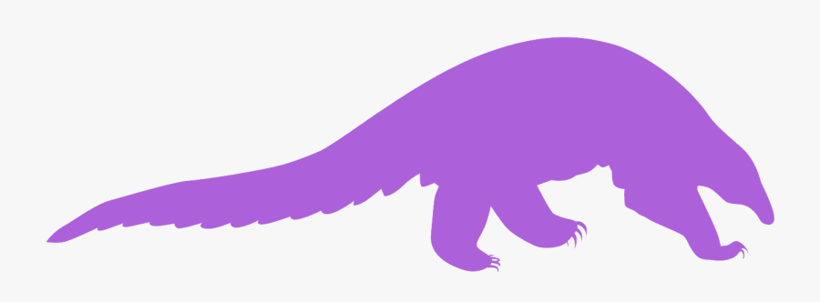 Pangolin Head Silhouette, Transparent Clipart