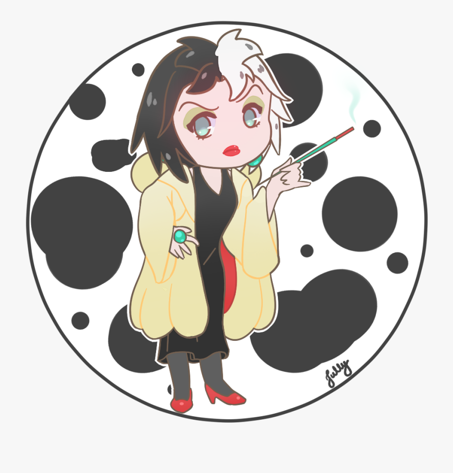 Cruella De Vil Chibi, Transparent Clipart