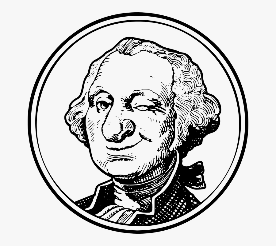 Money Washington Winking - George Washington Funny Cartoon, Transparent Clipart