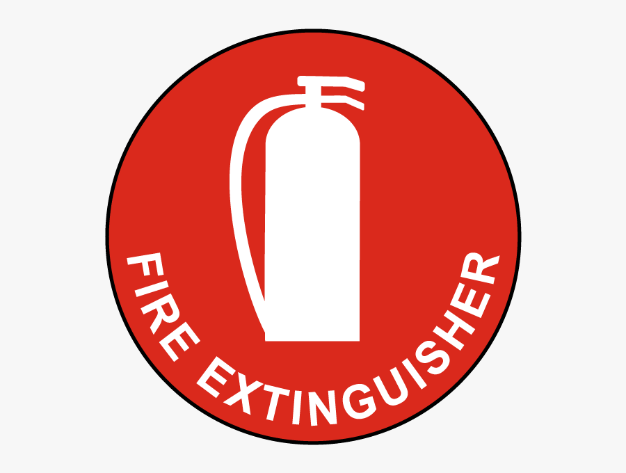 Fire Extinguisher Floor Sign - Circle, Transparent Clipart