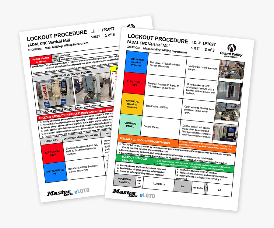 Eloto Procedures - Master Lock Lockout Procedure, Transparent Clipart