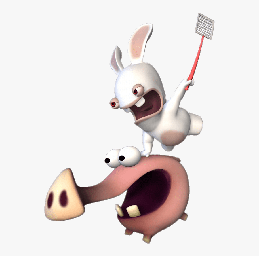 Rabbid Montando Un Cerdo - Rayman Raving Rabbids Pig, Transparent Clipart