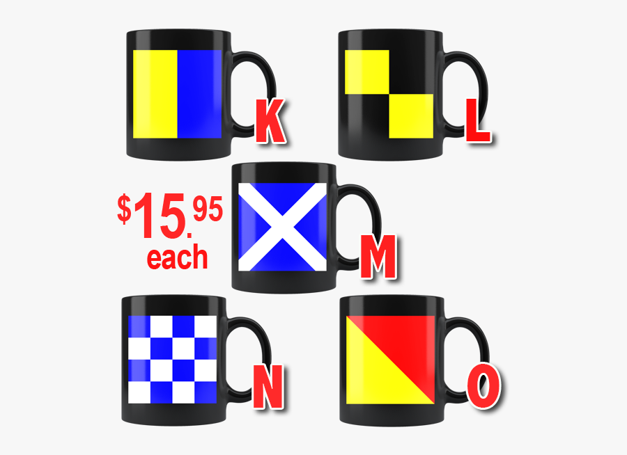 Nautical Flag Mugs K-o, Transparent Clipart