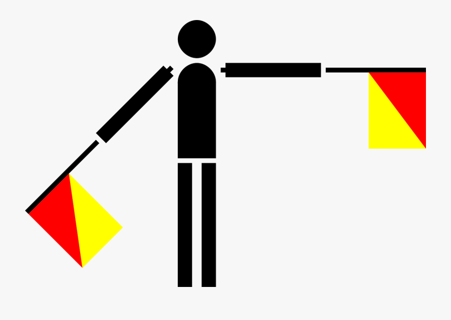Flag Semaphore Naval Free Photo - Semaphore Flag For R, Transparent Clipart