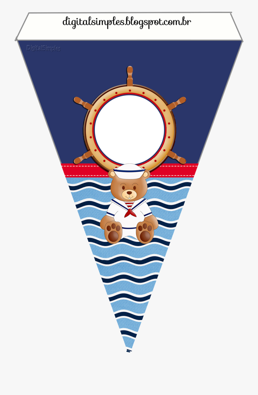 Banderines Para Imprimir Marinero, Transparent Clipart