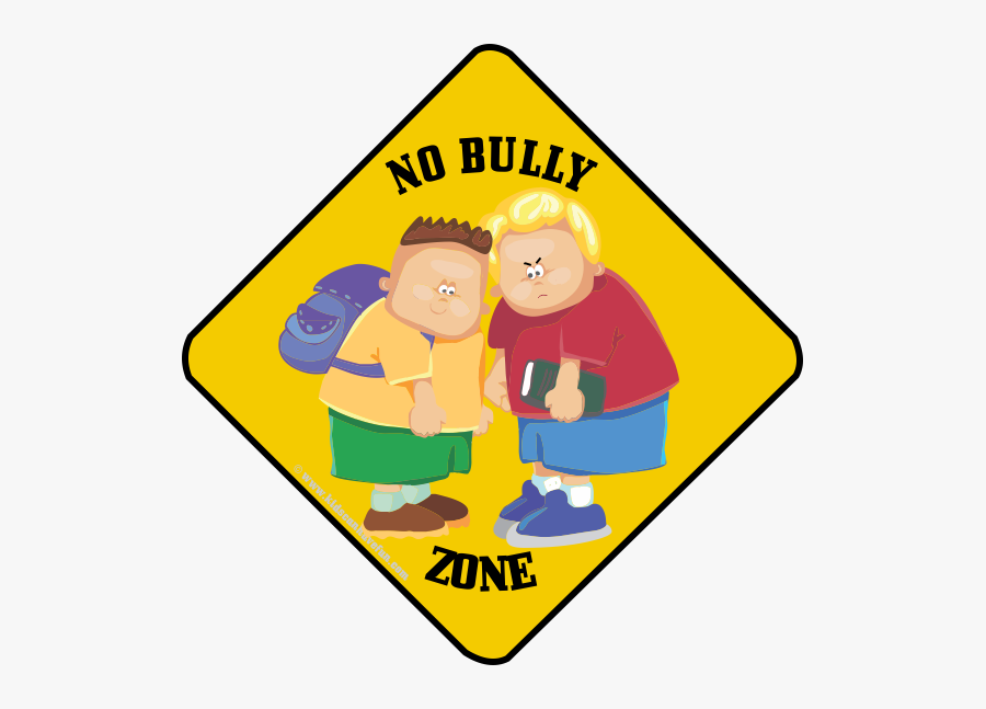 No Bully Zone Caution Poster - No Bullying Pictures Cartoon, Transparent Clipart