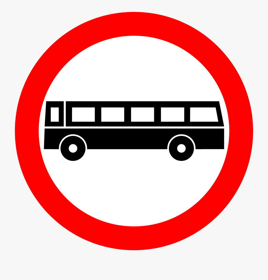 Traffic Bus Stop Sign, Transparent Clipart