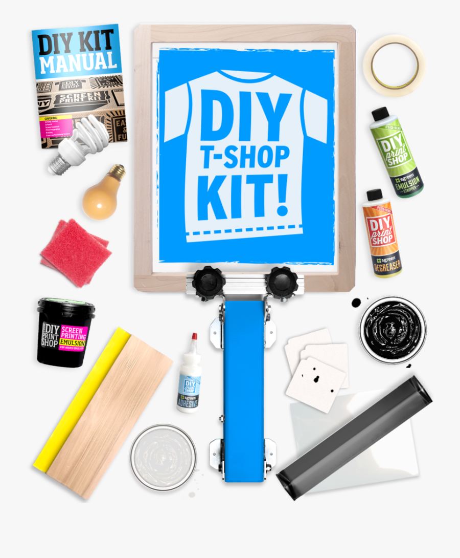 Clip Art Diy At Home Kits - Diy Screen Printing Kit, Transparent Clipart