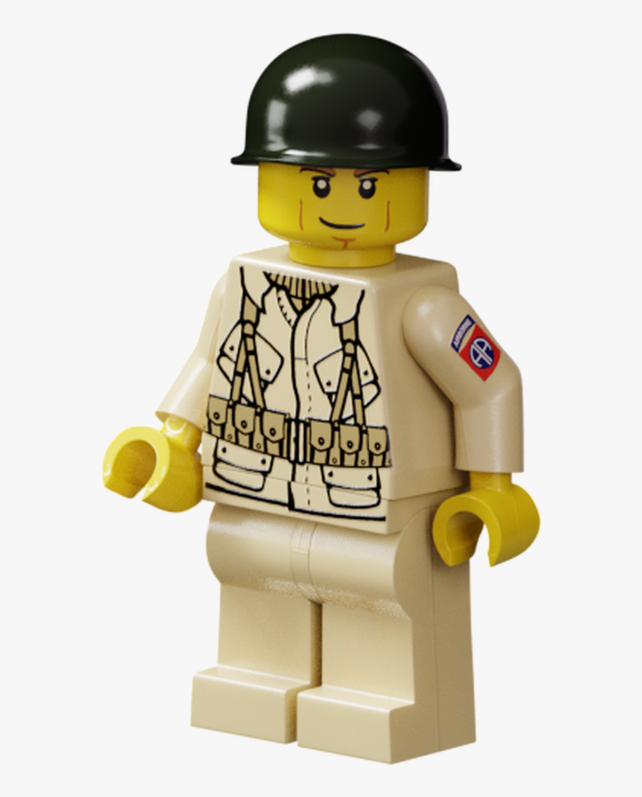 Transparent American Soldier Png - Lego Ww2 101st Airborne, Transparent Clipart