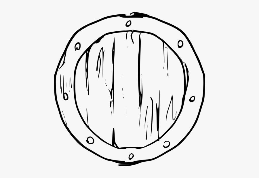 Line Art,head,angle - Escudo Redondo Desenho, Transparent Clipart