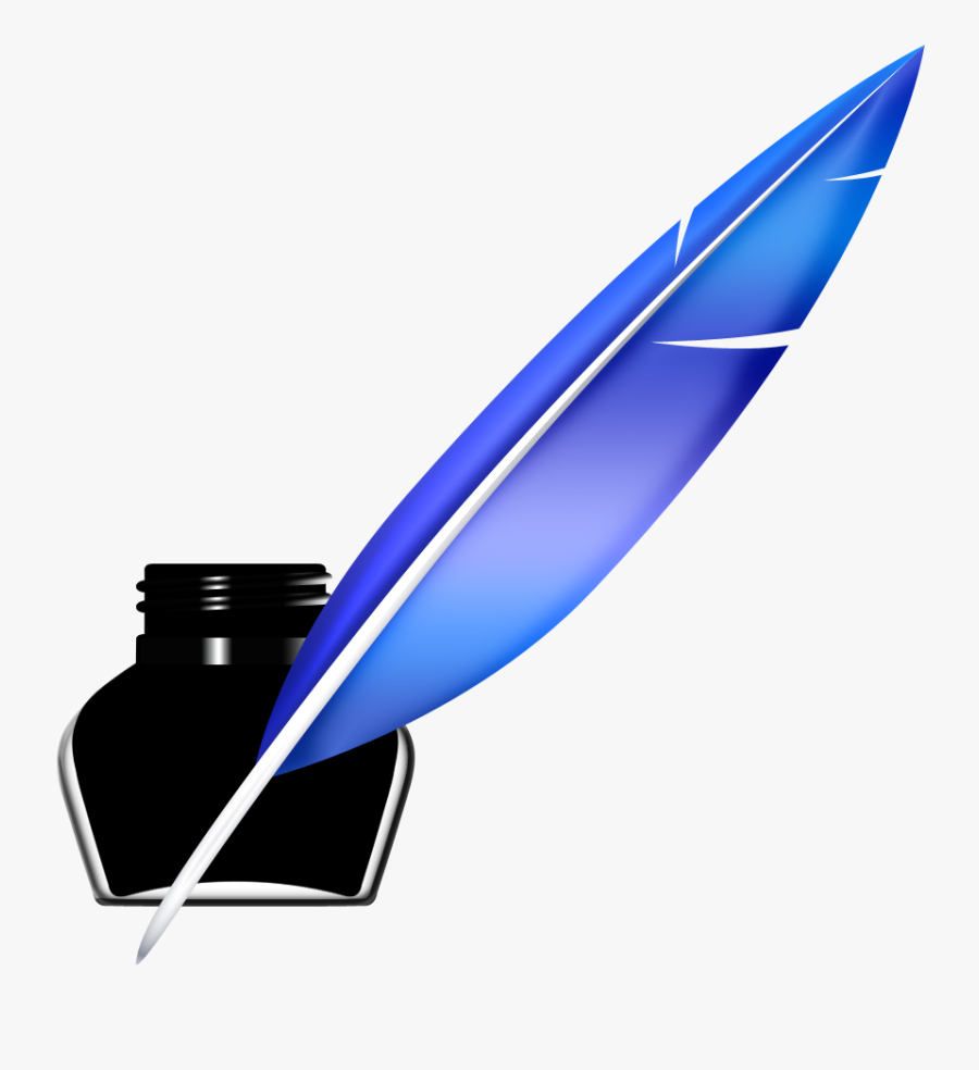 Quill Pen And Inkwell Icon Psd - Book And Pen Png, Transparent Clipart