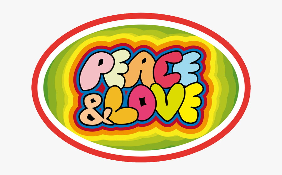 Peace And Love Oval, Transparent Clipart