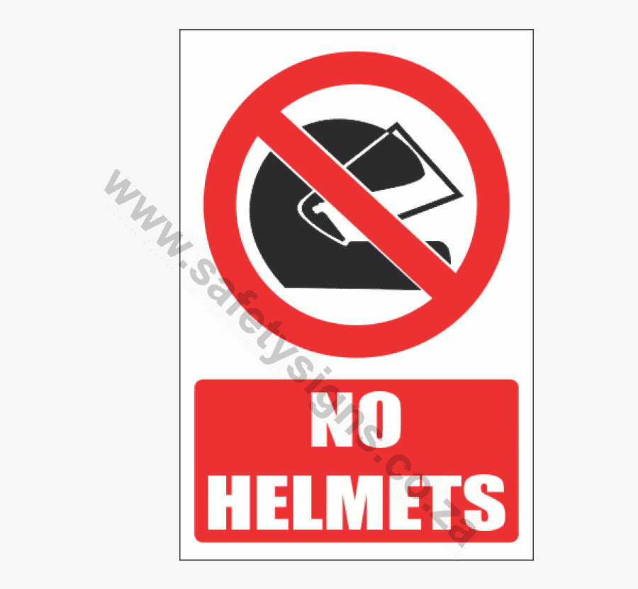 No Helmet Sign Dilarang Memakai Helm , Free Transparent Clipart